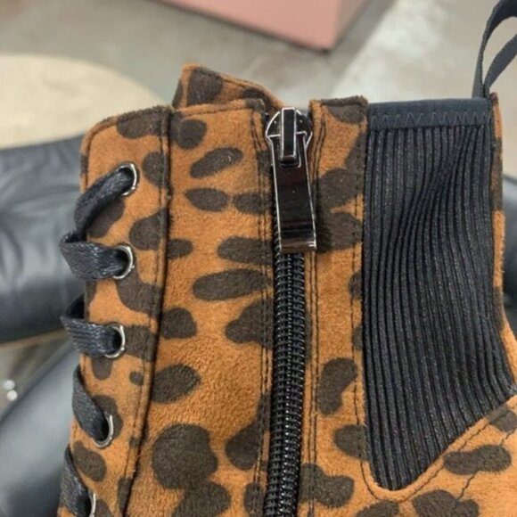 Vivo Rosa Leopard Print Ankle Boots - Size 36 - Picture 2 of 4